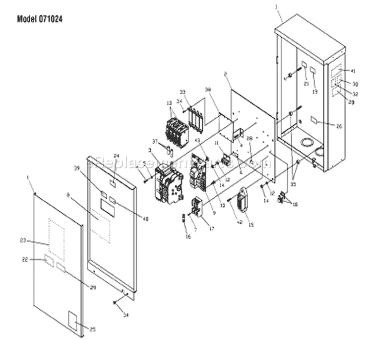Page A Diagram and Parts List for 071024-0  Briggs and Stratton Generator